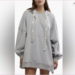 Free People - We the Free - We Hoodie - Grey S - NWT